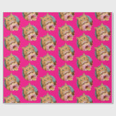 Kat Eating Donut Cadeaupapier (Vlak)