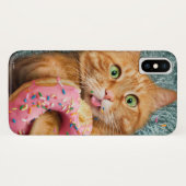 Kat Eating Donut Case-Mate iPhone Case (Achterkant (horizontaal))