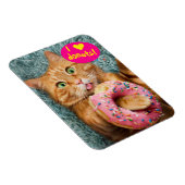 Kat Eating Donut Magneet (Rechterzijde)
