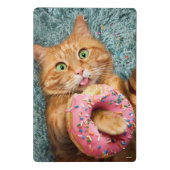Kat Eating Donut Mini Klembord (Achterkant)
