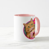 Kat Eating Donut Mok (Voorkant rechts)