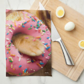 Kat Eating Donut Theedoek (Quarter Fold)