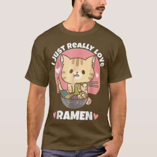 Kat Eating Ramen T-shirt