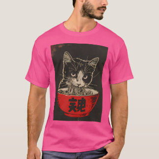 Kat Eating Ramen T-shirt