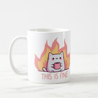 Kat Eén Brand Dit Is Prima Koffiemok