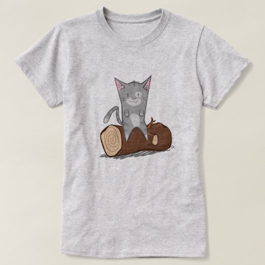 Kat een logboek - T-Shirt (Design voorkant)