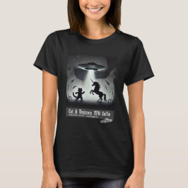 Kat & Eenhoorn UFO Selfie: Buitenaards Schip (Vrou T-shirt