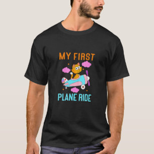 Kat Eerste Keer Vliegen Vliegtuigrit Jongens Meisj T-shirt