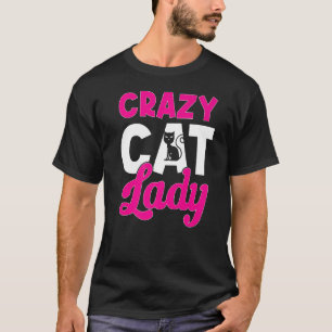 Kat Eigenaar bloem Crazy Cat Lady 1 T-shirt