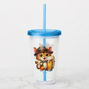 Kat En Bier Clipart Ontwerp-85244 Acryl Drinkbeker