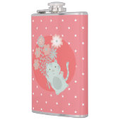 kat en bloemen heupfles (Links)