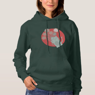 kat en bloemen hoodie