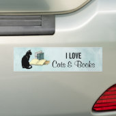 Kat- en boekenBumpersticker Bumpersticker (Op auto)