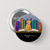 Kat en Books Button of pin (Voorkant /achterkant)
