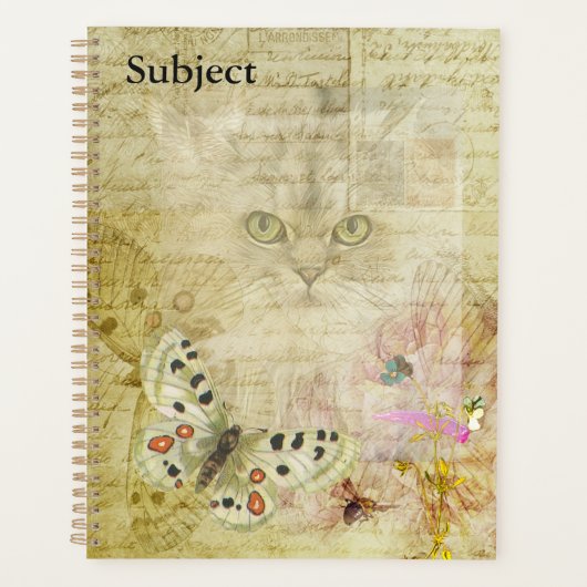Kat en Butterflies Collage Planner (Voorkant)