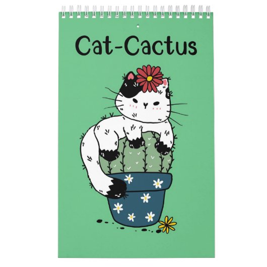 Kat en cactus kalender (Hoes)