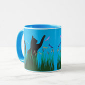 Kat en dragons mok (Voorkant links)