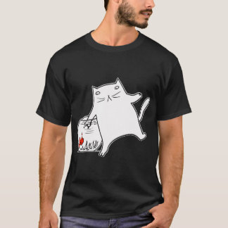 Kat en een vis t-shirt