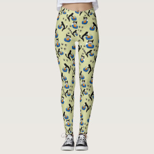 Kat en een vissenkom Leggings