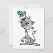 Kat en een vlinder uitnodigingen (Voorkant)