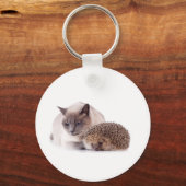 kat en egel sleutelhanger (Voorkant)
