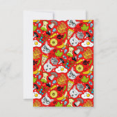 Kat en ei op rood aankondiging (Voorkant)