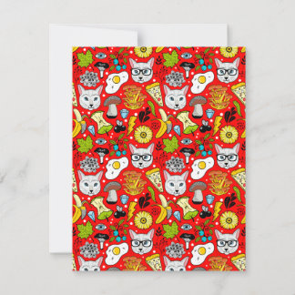 Kat en ei op rood kaart