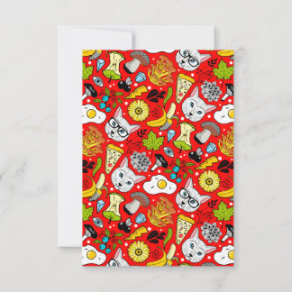 Kat en ei op rood kaart