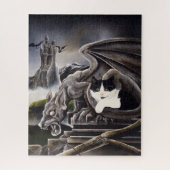 Kat en Gargoyle Legpuzzel (Verticaal)