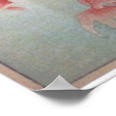 kat en goudvis kom Japanse kunst Poster (Hoek)