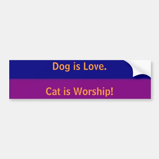 Kat en hond Bumpersticker (Voorkant)