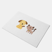 Kat en hond deurmat (Schuin)