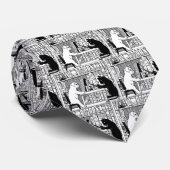 Kat en hond in de bibliotheek stropdas (Opgerold)