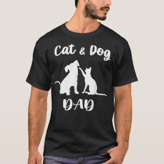 Kat en hond Papa gezelschapsdieren Lover Puppy voo T-shirt