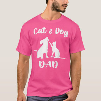 Kat en hond Papa gezelschapsdieren Lover Puppy voo T-shirt