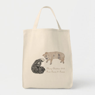 Kat en hond samen tote bag