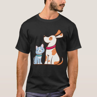 Kat en hond t-shirt