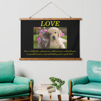 Kat en hond van LOVE Hangend Wandkleed