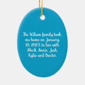 Kat- en hondenadoptie Fotoserie Pet Ornament (Achterkant)