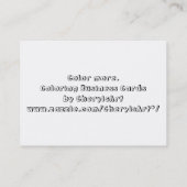 Kat- en hondenkleurstoffen Visitekaartjes (Achterkant)