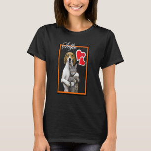 Kat- en hondenselfie t-shirt