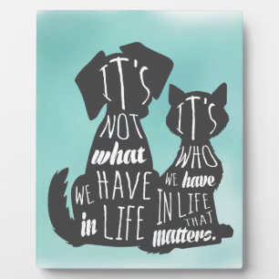 Kat- en hondenvrienden Beste vriendenkaarten Fotoplaat