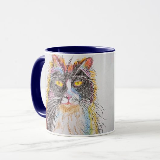 Kat- en kattekenkatten voor Cute Tuxedo Mok (Voorkant links)