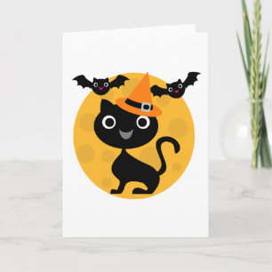 Kat en katten Halloween T-shirts en cadeautjes Kaart