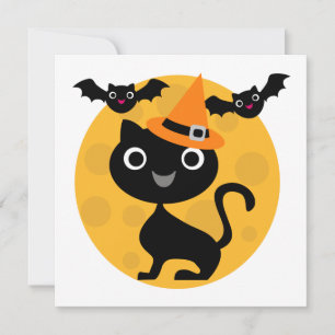 Kat en katten Halloween T-shirts en cadeautjes Kaart