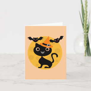 Kat en katten Halloween T-shirts en cadeautjes Kaart