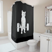 Kat- en kattengewicht douchegordijn (In situ)