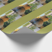 Kat en kerstboom cadeaupapier (Hoek)