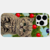 kat en kerstboom Case-Mate iPhone case (Achterkant (horizontaal))