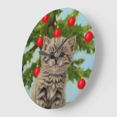 kat en kerstboom grote klok (Hoek)